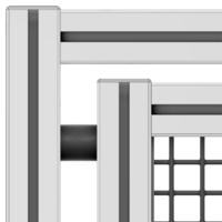 52-410-3 MODULAR SOLUTIONS DOOR PART<BR>30 SERIES 30MM X 30MM RUBBER DOOR STOP M8 STUD W/HARDWARE